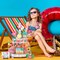 15 Pcs Summer Tiered Tray Decor Flamingo Decorations for Kitchen Pink Flamingo Wooden Sign Rustic Farmhouse Decor for Summer Beach Home Kitchen Table Party